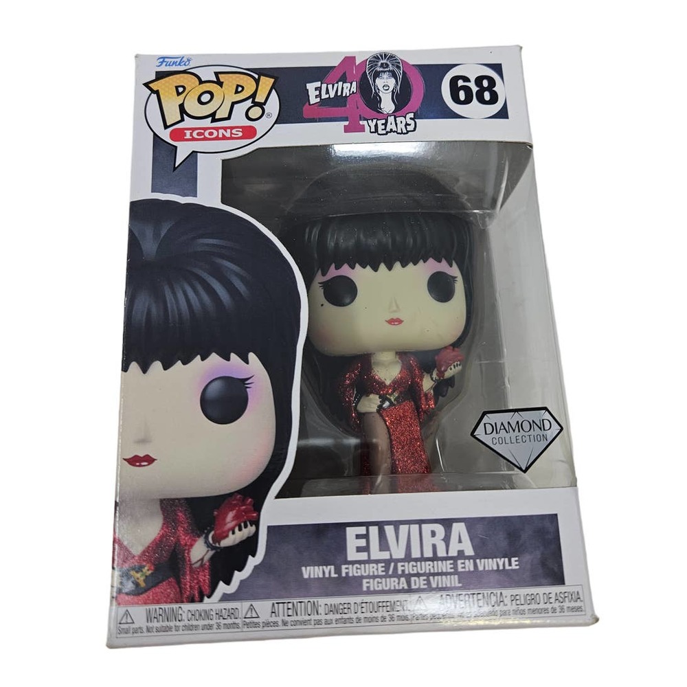 NEW Funko Pop Elvira 68 Diamond Collection Halloween 40 Year Anniversary Horror